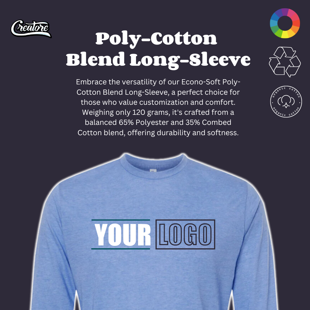 Customizable polycotton, classic long sleeve