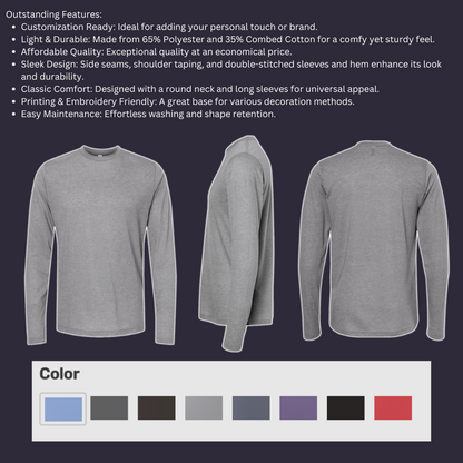 Customizable polycotton, classic long sleeve